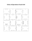 Order of Operations Puzzle Grid