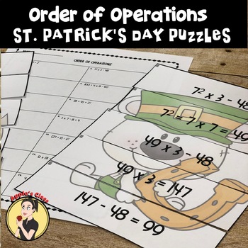 Preview of Order of Operations Puzzle | St. Patrick's Day