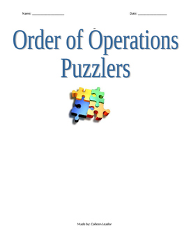 Preview of Order of Operations Puzzlers