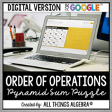 Order of Operations Pyramid Sum Puzzle: DIGITAL VERSION (f