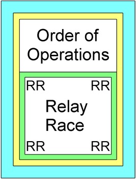 Preview of Order of Operations - RELAY RACE Game (7 rounds of 9 problems)
