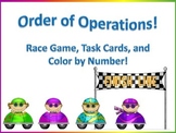 Order of Operations - Race Game, Task Cards, Color by Numb