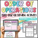 Order of Operations Review Activity