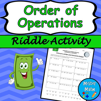 Preview of Order of Operations Riddle Activity