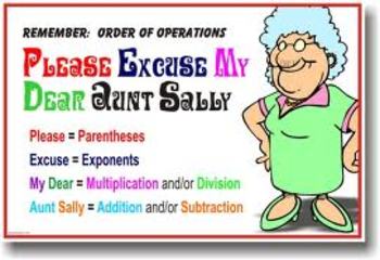 Preview of Order of Operations - SMART notes