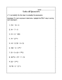 Order of Operations SOL 5.7