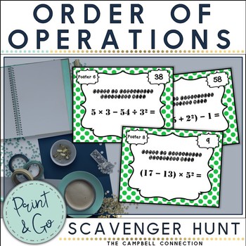 Preview of Order of Operations Scavenger Hunt