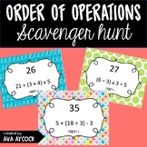 Order of Operations Activity Scavenger Hunt