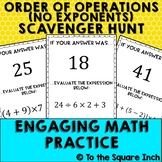 Order of Operations Scavenger Hunt | Order of Operations G