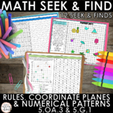 Math Seek & Find | Coordinate Planes, Numerical Patterns, 