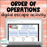 Order of Operations Self-Checking Digital Escape Activity