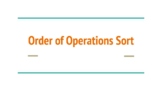 Order of Operations Sort