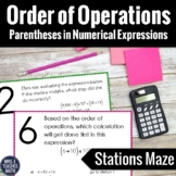 Order of Operations Stations Maze  5.OA.1