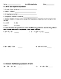 Order of Operations Review/Study Guide