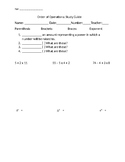 Order of Operations Study Guide