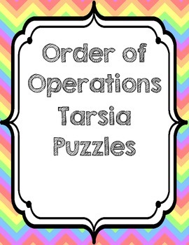 Preview of Order of Operations Tarsia Puzzles