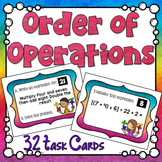Order of Operations Task Cards: 32 Practice Equations for 