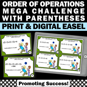 Preview of Order of Operations Activity Math Task Cards SCOOT Games 5th Grade 5.OA.A.1