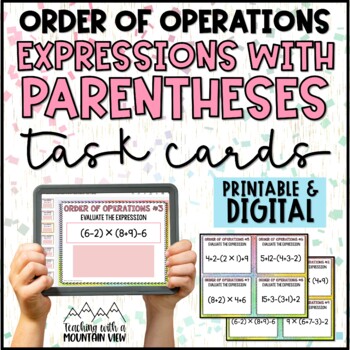 Preview of Order of Operations, Brackets and Parentheses