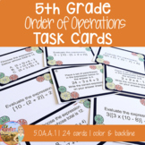 Order of Operations Task Cards - Parentheses, Brackets & B
