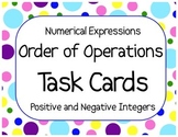 Order of Operations Task Cards: Positive and Negative Integers
