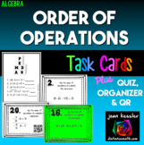 Order of Operations Task Cards QR plus HW and Organizer