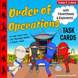Order of Operations Task Cards {With Parentheses and Exponents}
