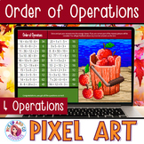 Order of Operations Thanksgiving Fall 5th Grade Math Pixel