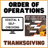 Order of Operations | Thanksgiving Math Mystery Digital Ac