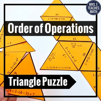 Order of Operations Diamond Puzzle