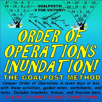 Preview of Order of Operations Unit - Doing Expressions Using PEMDAS / GEMDAS - PACKET FORM