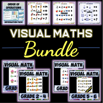 Preview of Order of Operations - Visual Math Puzzles BUNDLE