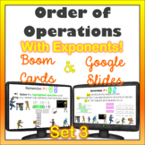 Order of Operations WITH EXPONENTS Boom Cards and Google S