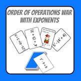 Order of Operations War with Exponents - Math Card Game