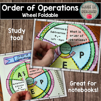 Preview of Order of Operations Wheel Foldable