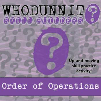 Preview of Order of Operations Whodunnit Activity - Printable & Digital Game Options