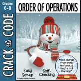 Order of Operations Winter Math Practice - Crack the Code