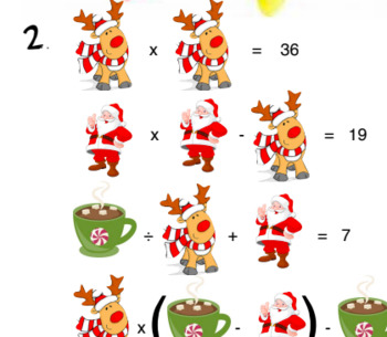 Preview of Order of Operations Winter Puzzles (PEMDAS)
