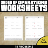 Order of Operations Worksheet 5th Grade - FREE
