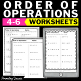 Order of Operations Worksheet Activity No Exponents Practi