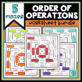 Order of Operations Worksheet Bundle 
