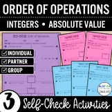 Order of Operations Worksheet | Positive and Negative Inte