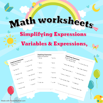 Preview of Order of Operations Worksheets Activities Evaluating & Simplifying Expressions