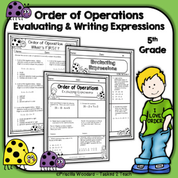 Preview of Order of Operations Worksheets for 5th Grade | 5.OA.1