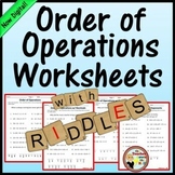 Order of Operations Worksheets with Riddles I Order of Ope