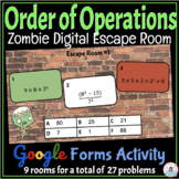 Order of Operations Zombie Digital Math Escape Room - Google