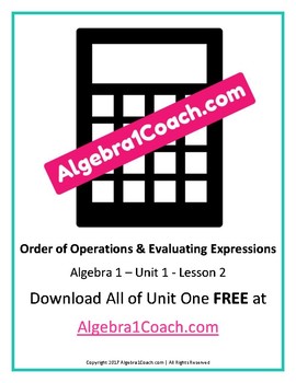 Preview of Order of Operations and Evaluating Expressions