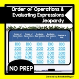 Order of Operations and Evaluating Expressions Jeopardy Ga