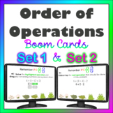 Order of Operations distance learning Boom Cards Set 1 and