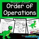Order of Operations (higher level) Coloring Book Math